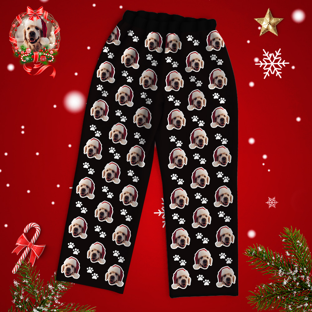 Custom Face Pet Footprint Long Sleeve Pajamas Leisure Wear