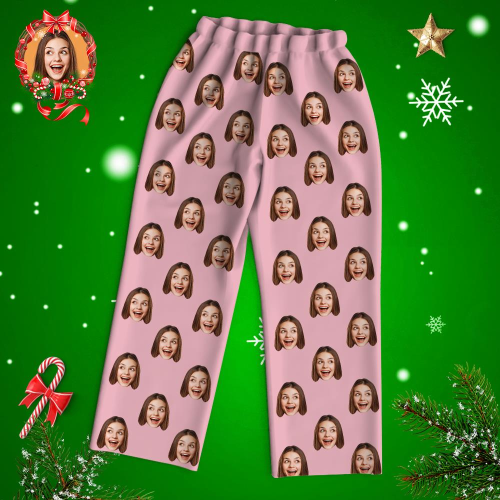 Custom Face Colorful Pajamas Set-Christmas Gift