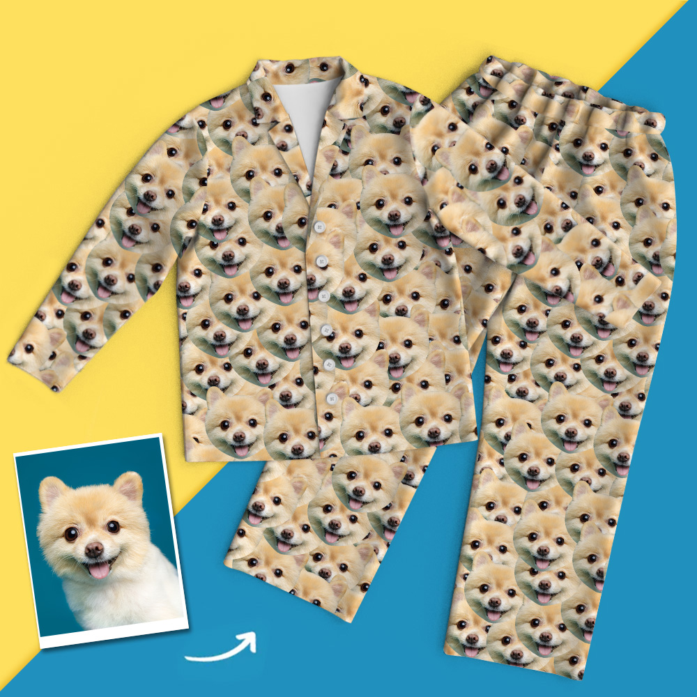 Custom Pet Face Mash Pajamas - Face Mash Dog