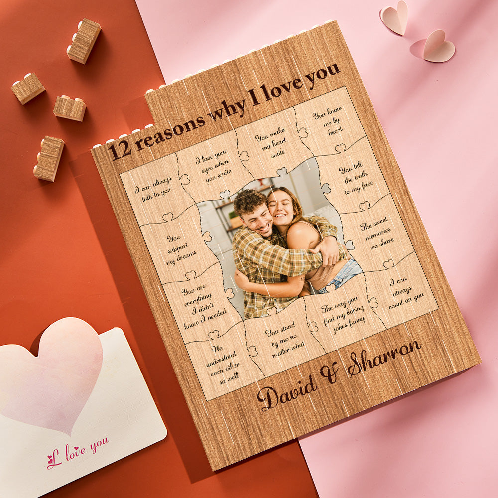 12 Reasons Why I Love You Personalised Photo Building Block Gifts for Her/Him - MyHawaiianShirts