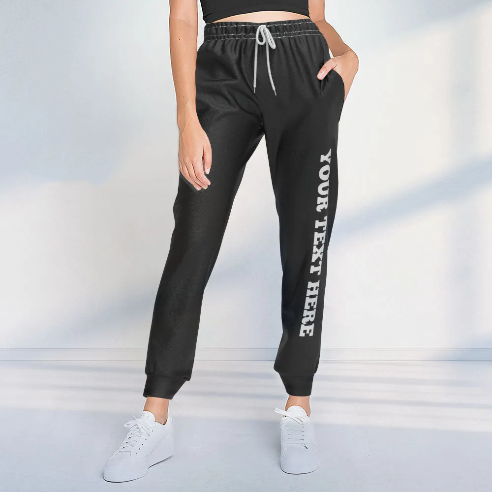 Custom Sweatpants with Text on the Side Unisex Joggers Personalized Unisex Sport Gift