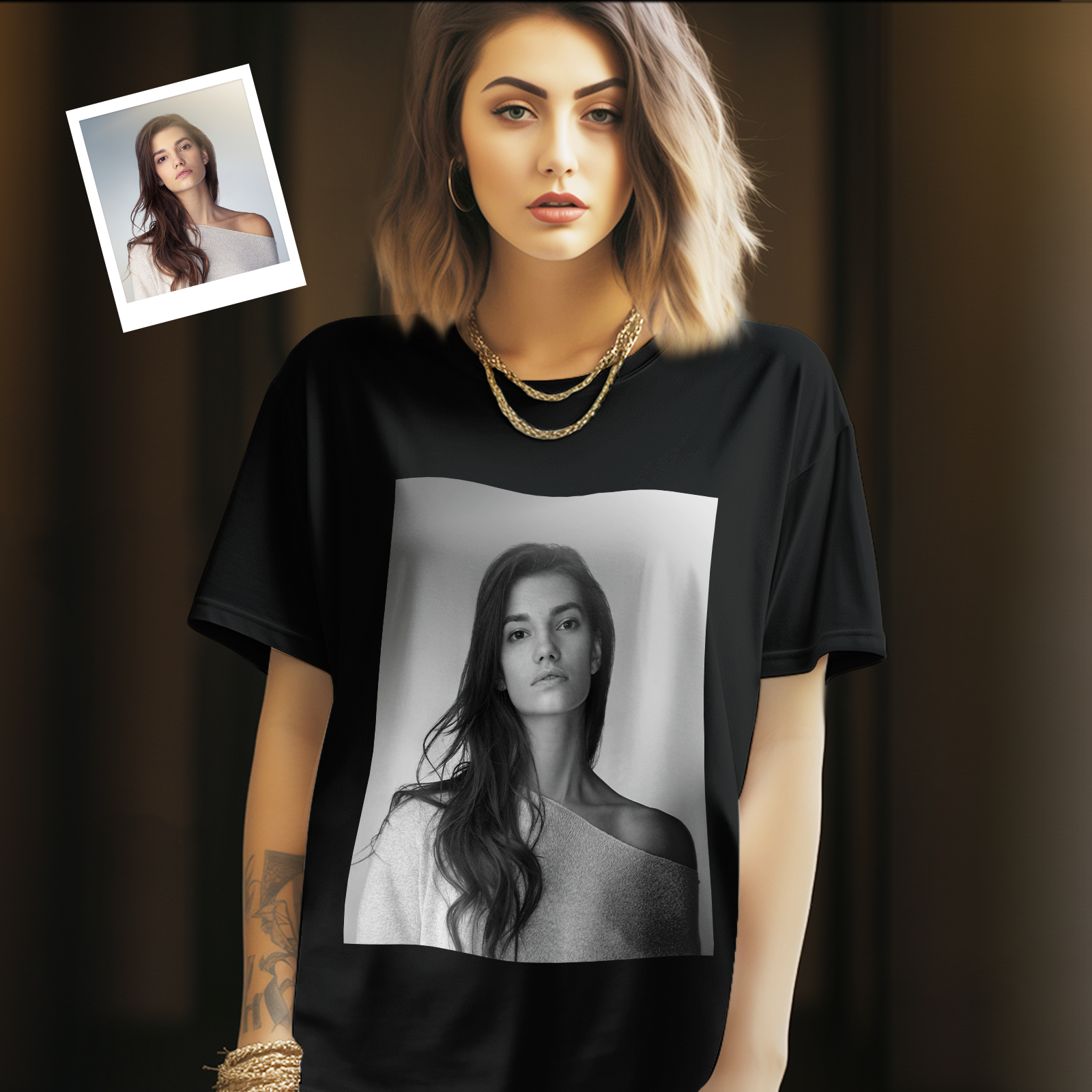 Customized Unisex Photo T-Shirts Personalized Fashionable Vintage T-Shirt Best Gift