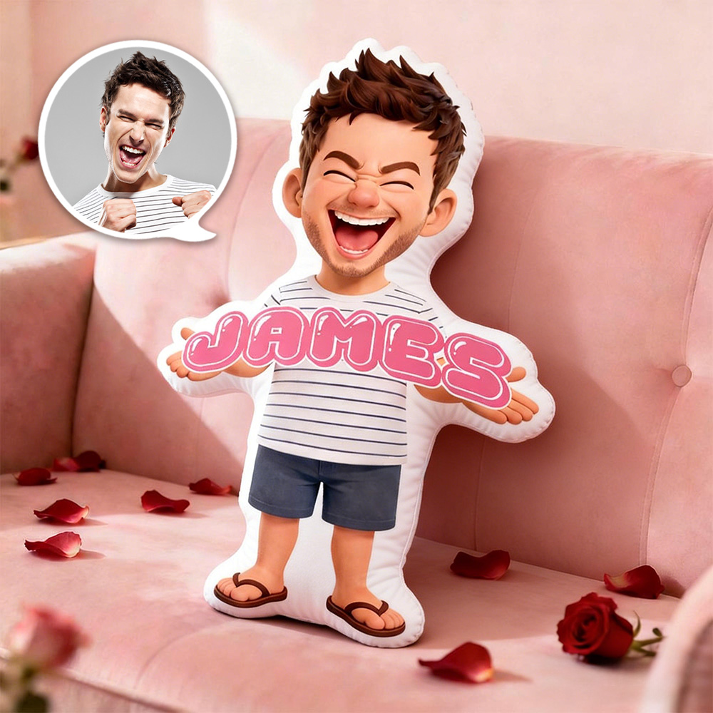 Personalisiertes Foto-kissen Mit Cartoon-motiv, Individuelles Foto-paarkissen, Valentinstagsgeschenk Für Paare, Geschenk Zum Hochzeitstag Für Sie Und Ihn