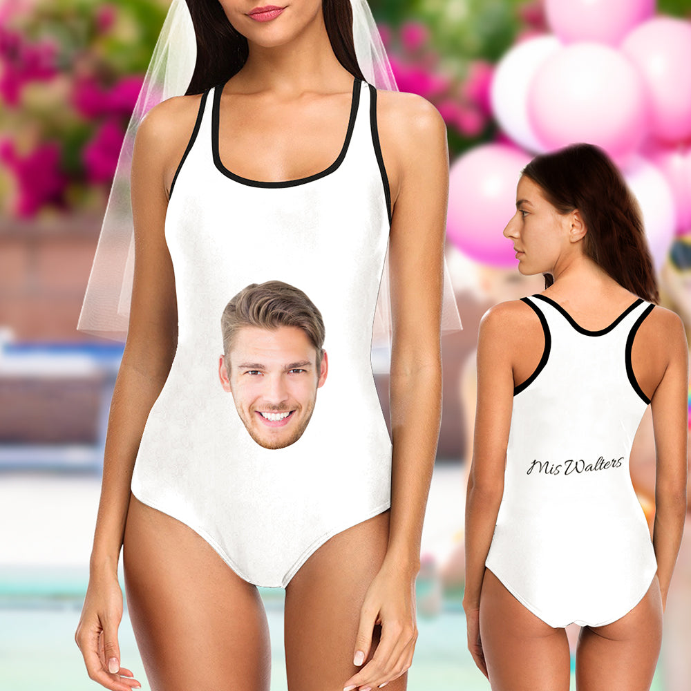 Custom Face Swimsuit|Personalized Bride Bathing Suit