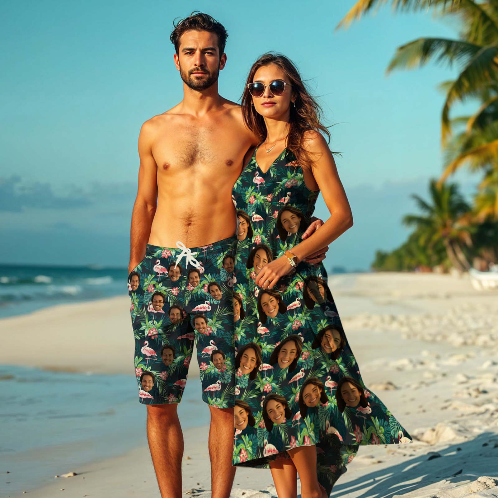 Birdsong Paradise - Men's Custom Beach Trunks