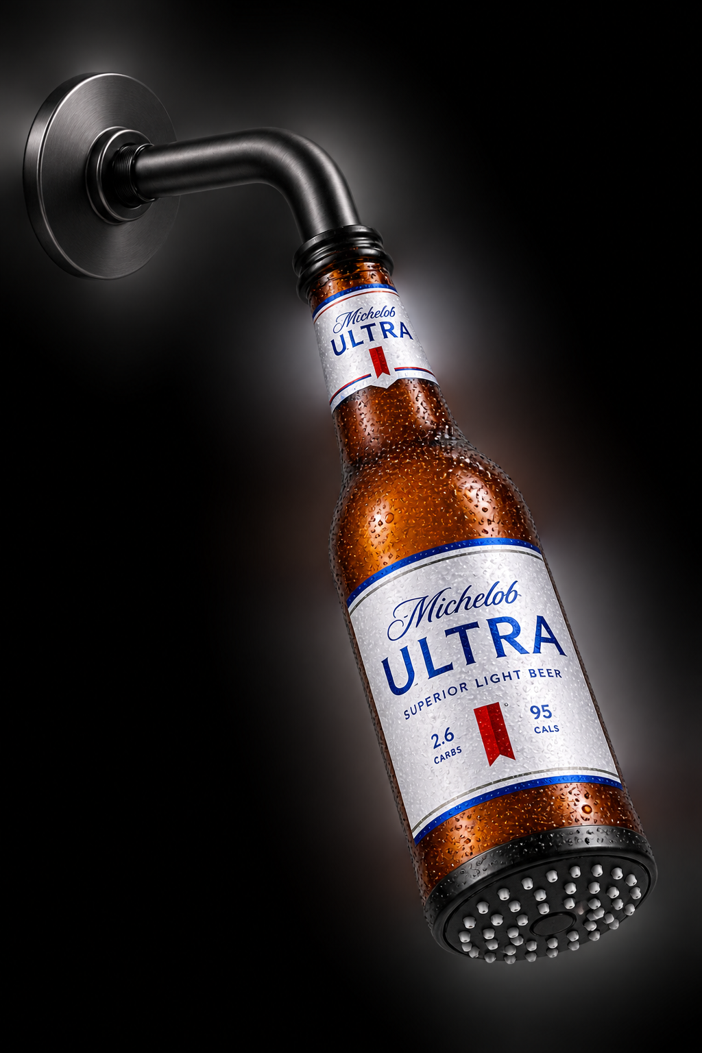 Novelty Beer Bottle Shower Head – Unique Bottle Design High-Pressure Showerhead, Fun Bathroom Decor & Novelty Gift for Beer Lovers