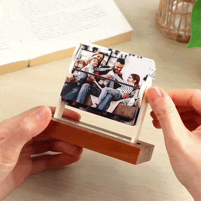 Personalized Flip Book Custom Flip Book Rotating Photo Album Gift for Her/Him, Memories in Motion Flipbook
