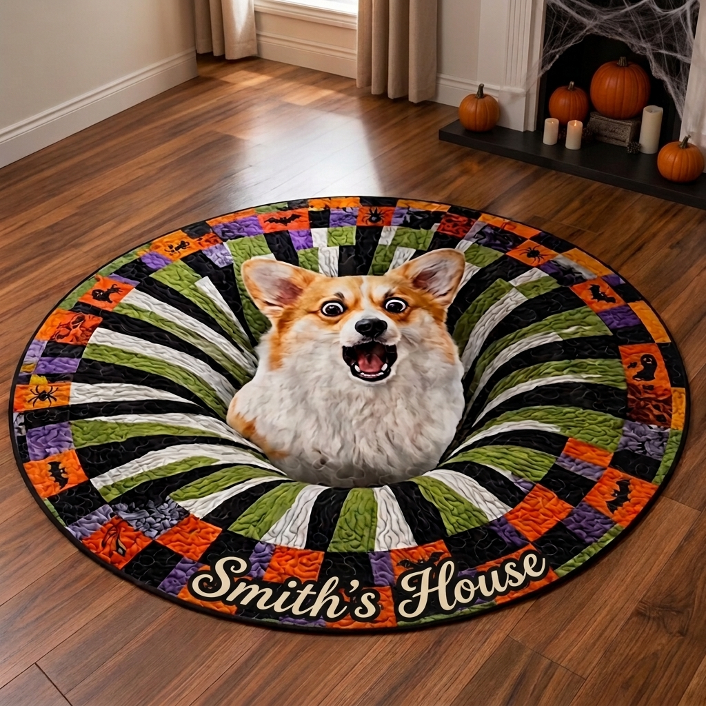 3D Pumpkin Reaper Halloween Rug