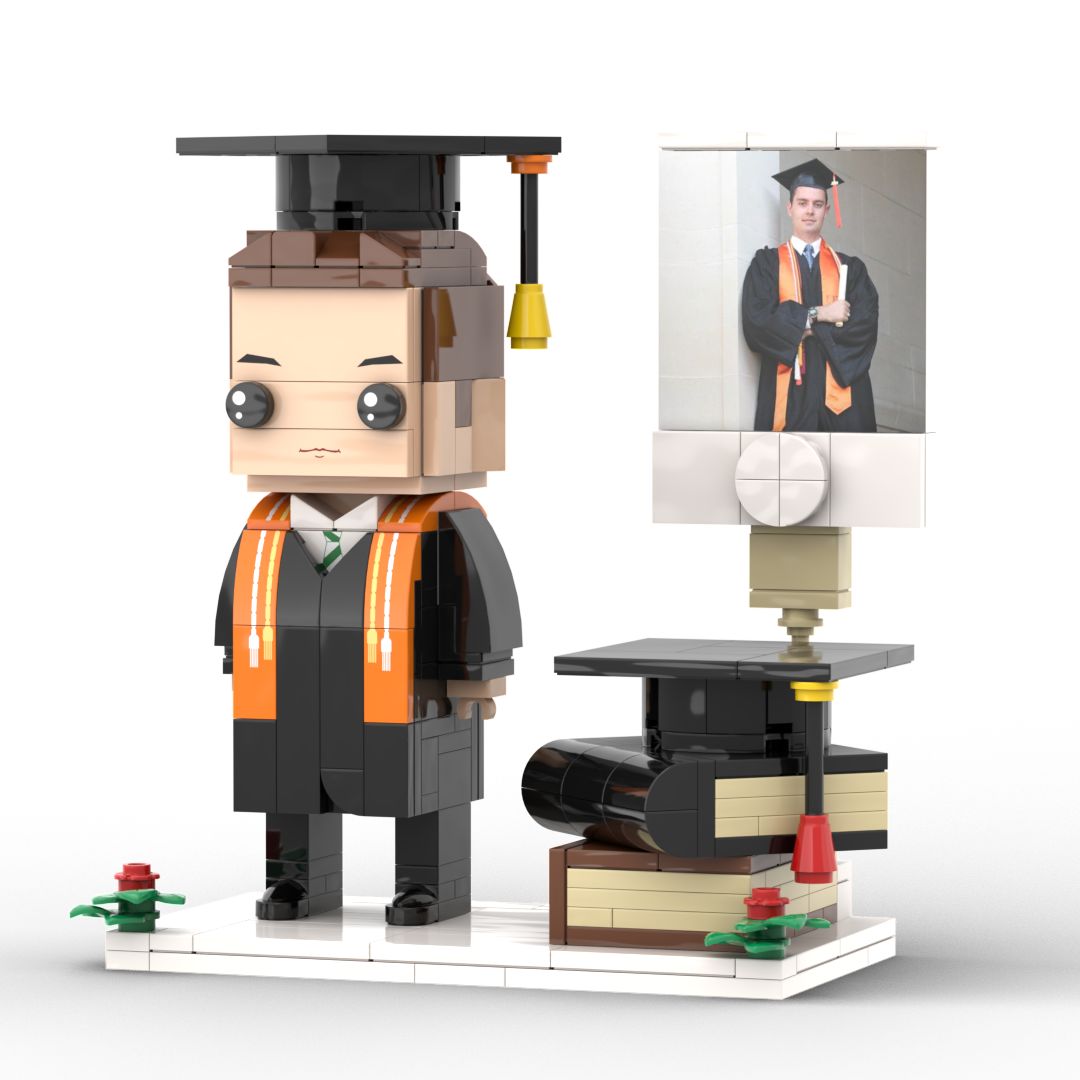 Custom Brick Figures Full Body Customizable 1 Person Gift For Him Graduation Gift