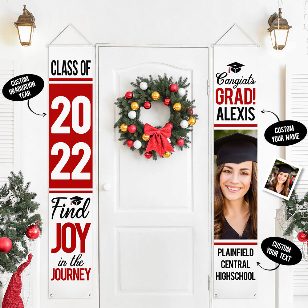Custom Photo Graduation Door Banner Personalized Graduation Party Decorations Backdrop Banner Grad Party Supplies