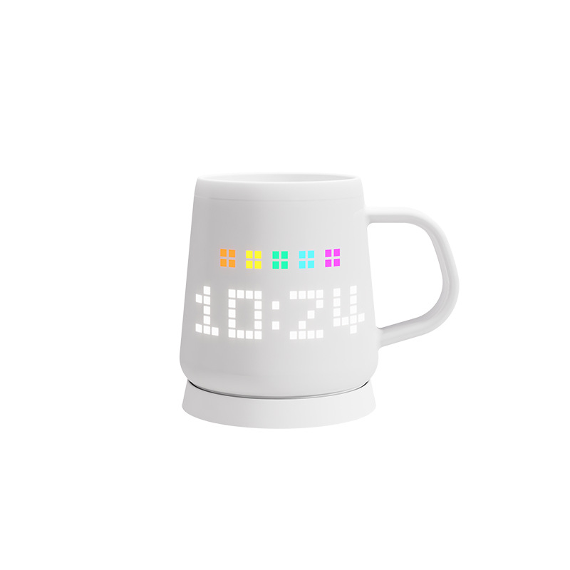 PixelMug - Smart AI Pixel Display Mug | App-Controlled Interactive Ceramic Coffee Mug with Custom GIFs, Mini Games & Temperature Reminders