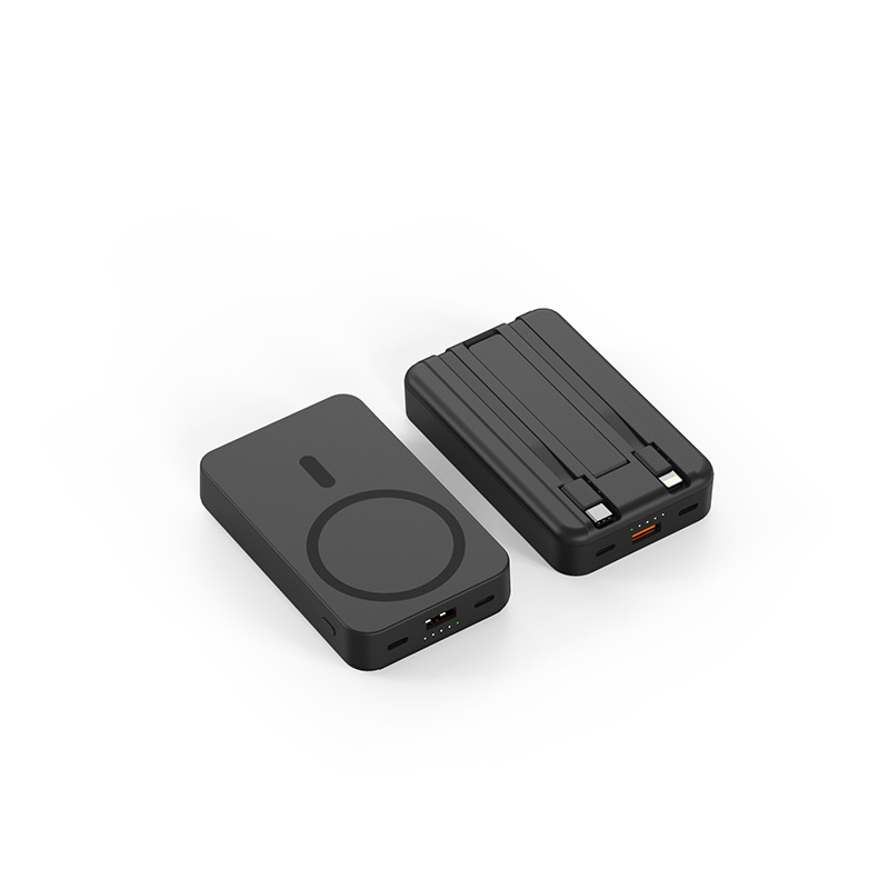 Outdoor Magnetic Wireless Power Bank with Built-in Cable, 10000/20000mAh, Fast Charging Stand