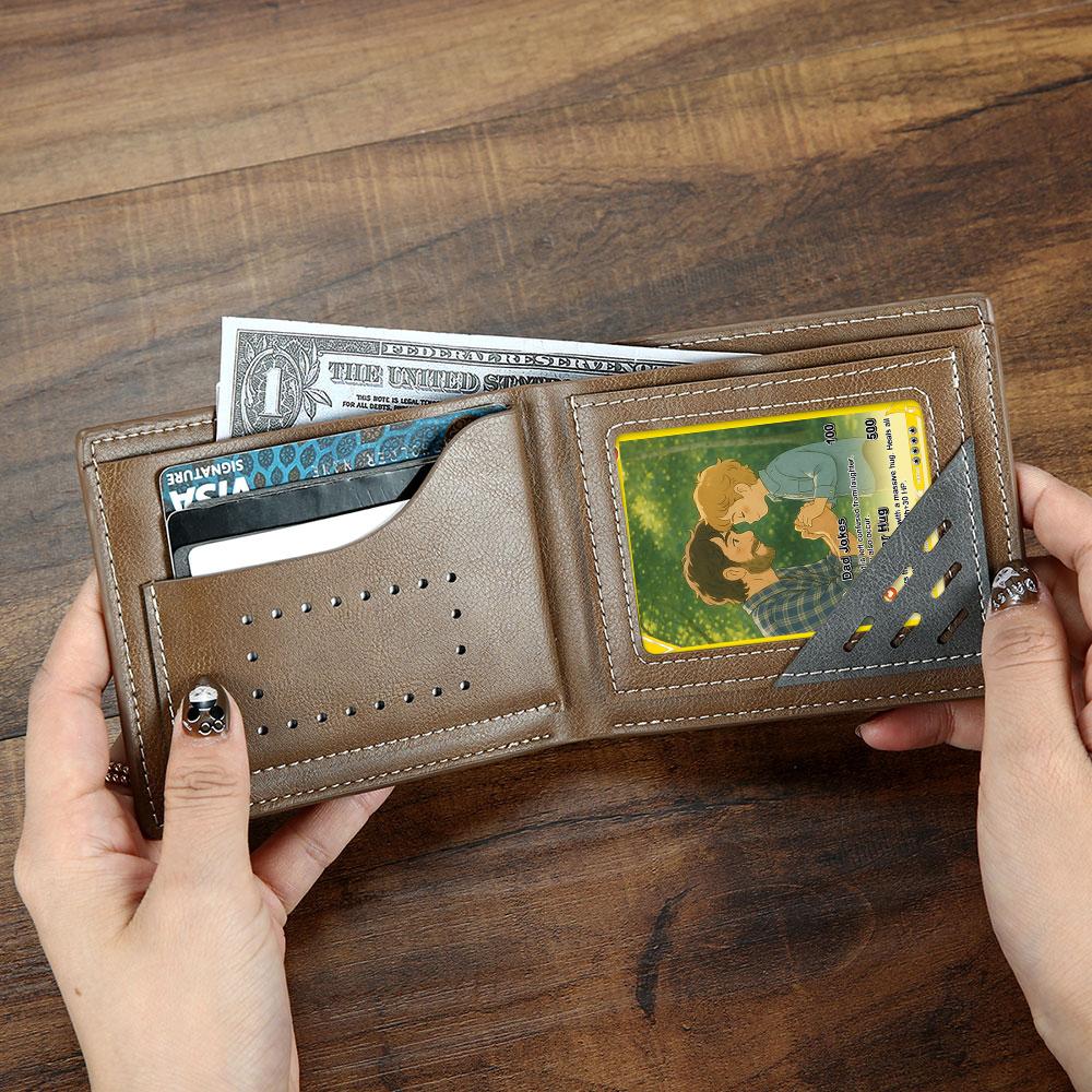 Personalized Wallet Insert for Father - Custom Wallet Card for Father's Day Gift - MyFaceTshirt