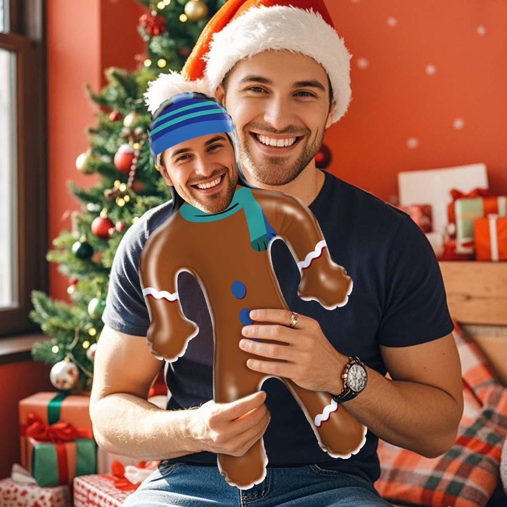 Custom Christmas-Cookie Man Blow Up Doll Custom Face Air Minime Doll Funny Inflatable Doll Christmas Gift - MyHawaiianShirts