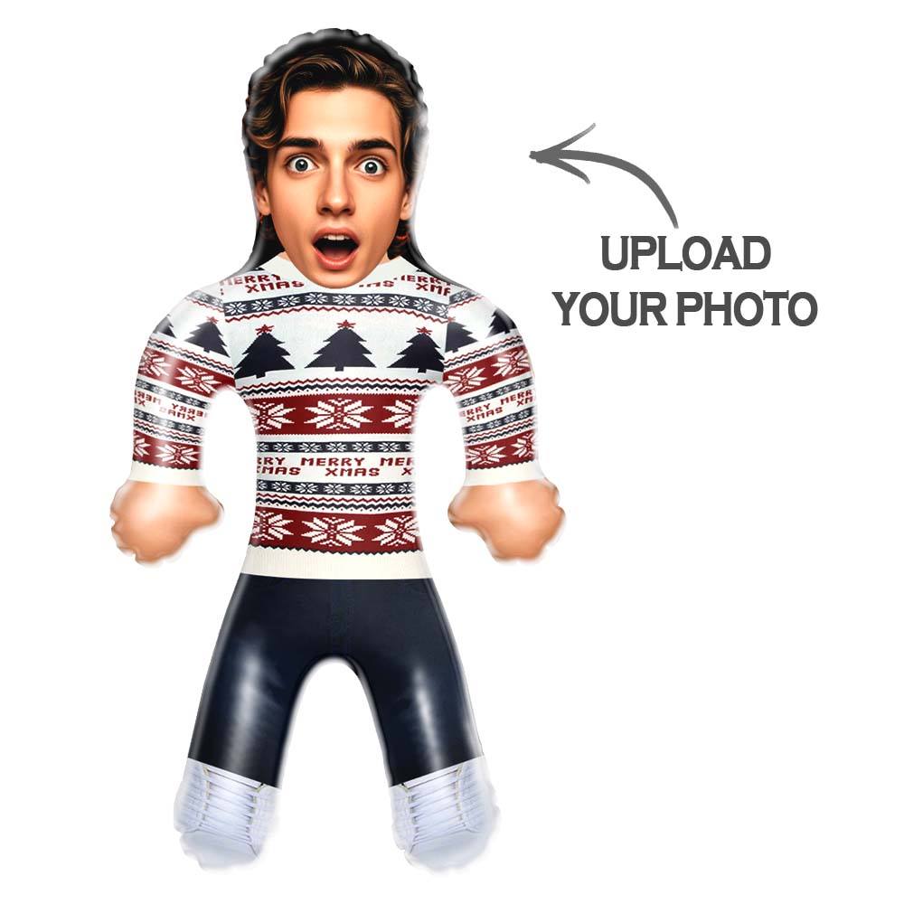 Custom Blow Up Doll Custom Face Christmas White Jumper Air Minime Doll Funny Inflatable Doll Christmas Gift - MyHawaiianShirts