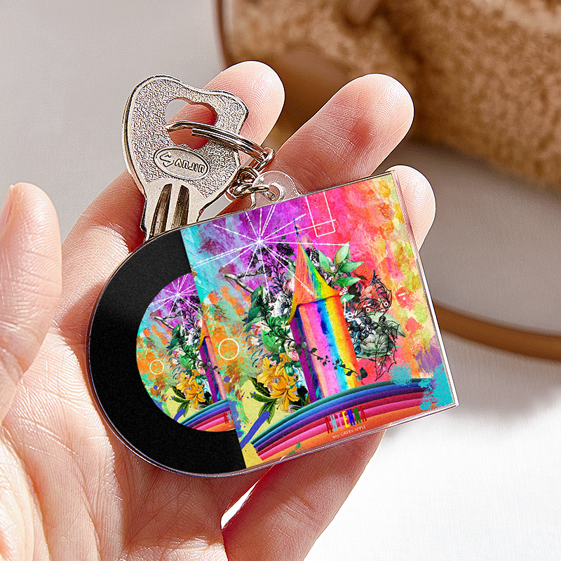 Custom Photo + Spotify Song Keyring Retro Design Music Memory Album Charm