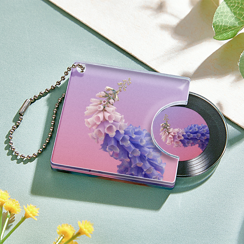 Custom NFC Mini CD Album Keychain with Fully Custom Photos+Song Play Your Favorite Music/Video Music Lover Keychain CD Album Gift