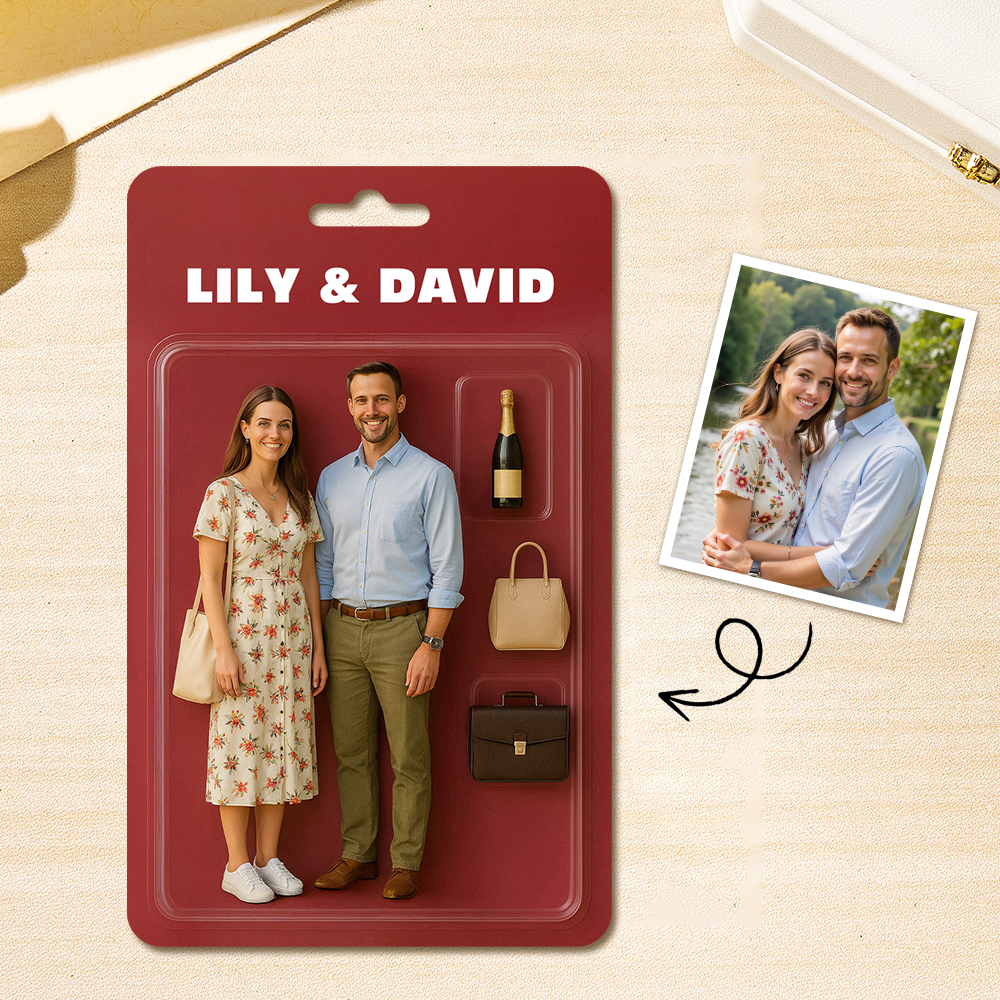 Custom Acrylic Keychains Personalized Couple Keyrings Sweet Anniversary Gift for Mr & Mrs' Matching Set - MyHawaiianShirts