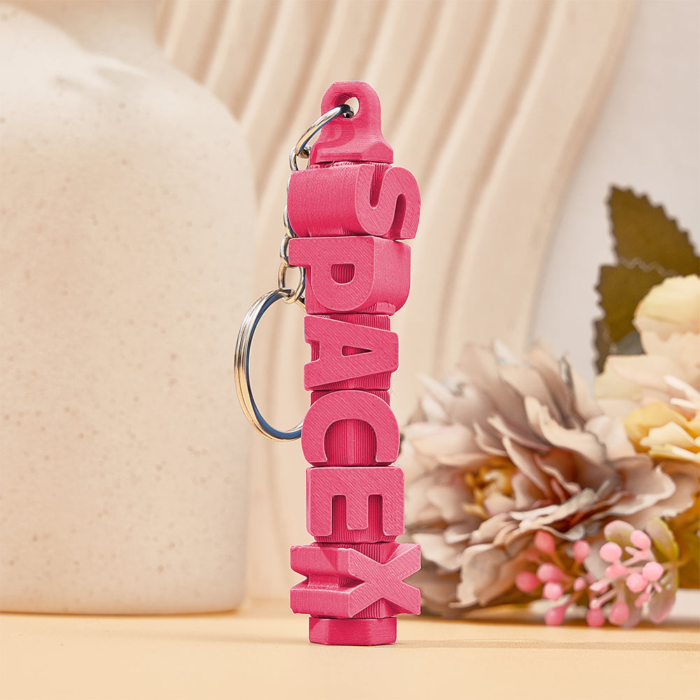 3D Printed Personalized Name Keychain Colorful Name Tags Personalized Gifts for Him - MyHawaiianShirts