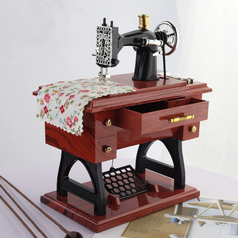 Vintage Mini Sewing Machine Music Box Mom/Grandma's Sewing Machine Recalling Her Talent