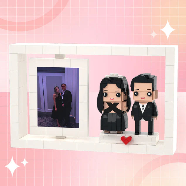 Full Body Customizable 2 People Souvenirs Custom Brick Figures Photo Frame Small Particle Block Brick Me Figures