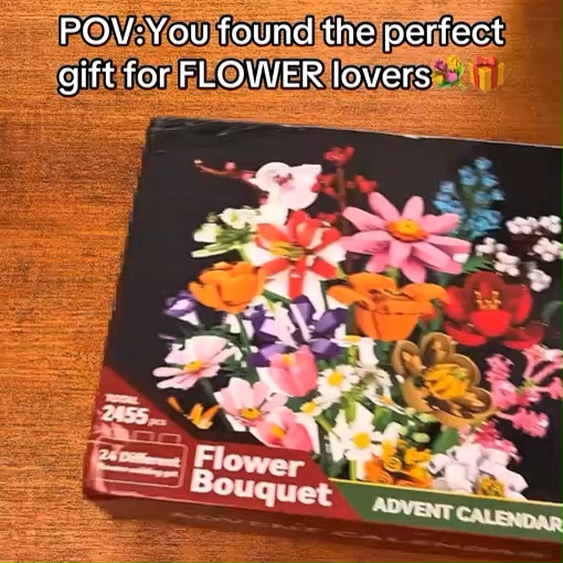 Flower Bouquet Advent Calendar Building Blocks – Christmas Countdown Blind Box