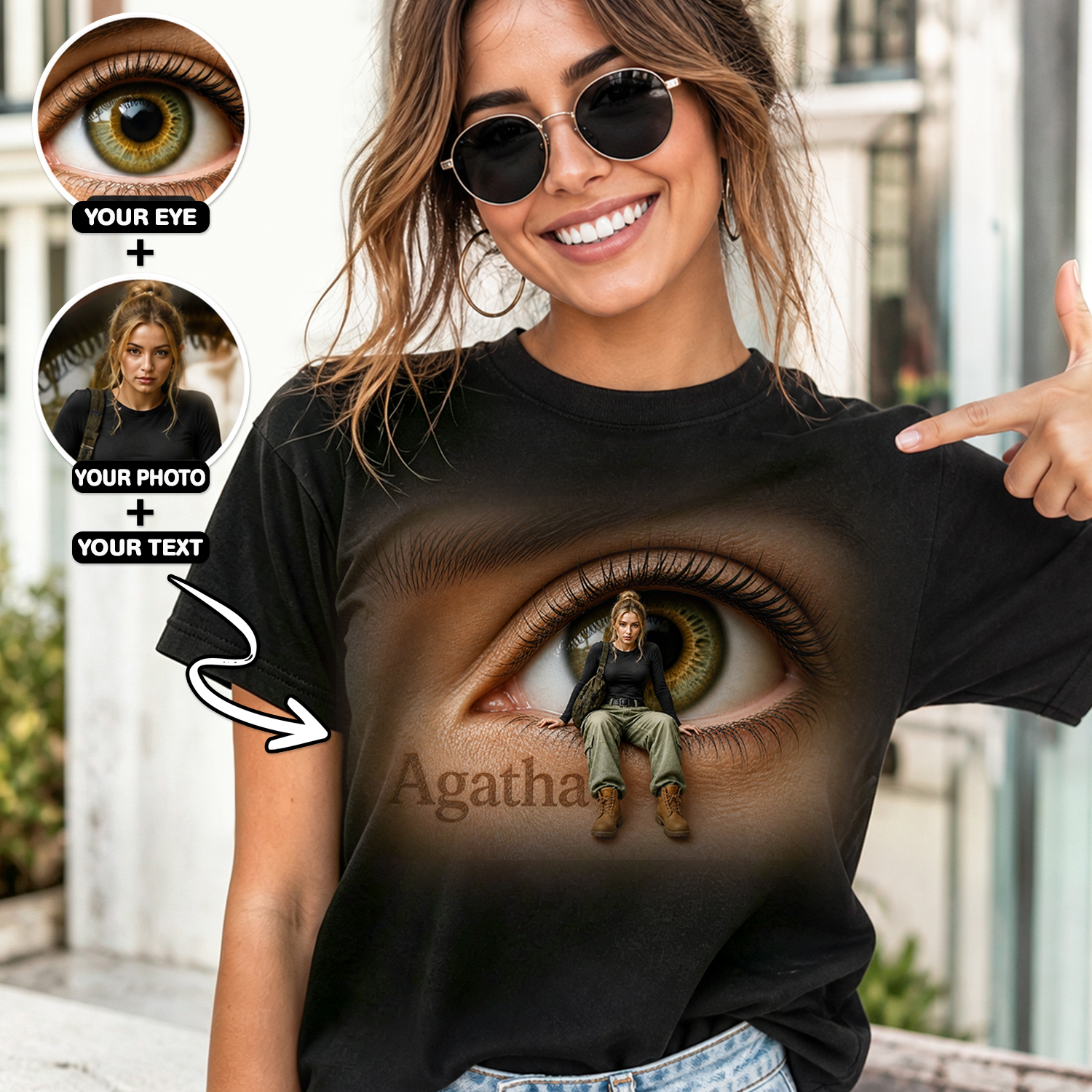 Eye-Themed Graphic T-Shirt for Women & Men – Unique Gift for Birthday, Christmas, or Anniversary