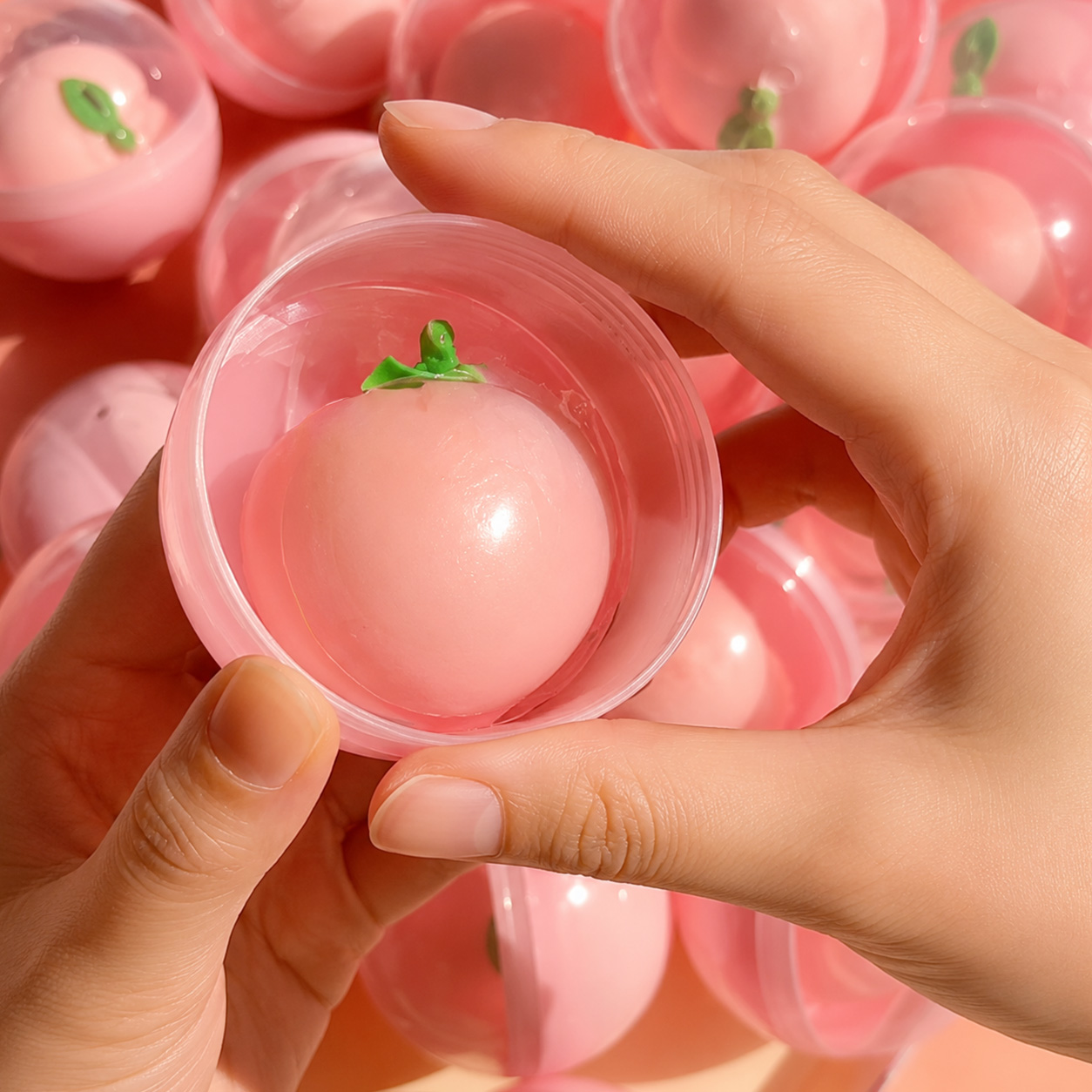 Peach Squishy Stress Relief Toy, Cute Soft Peach Squeeze Toy for Relaxation & Sensory Fun