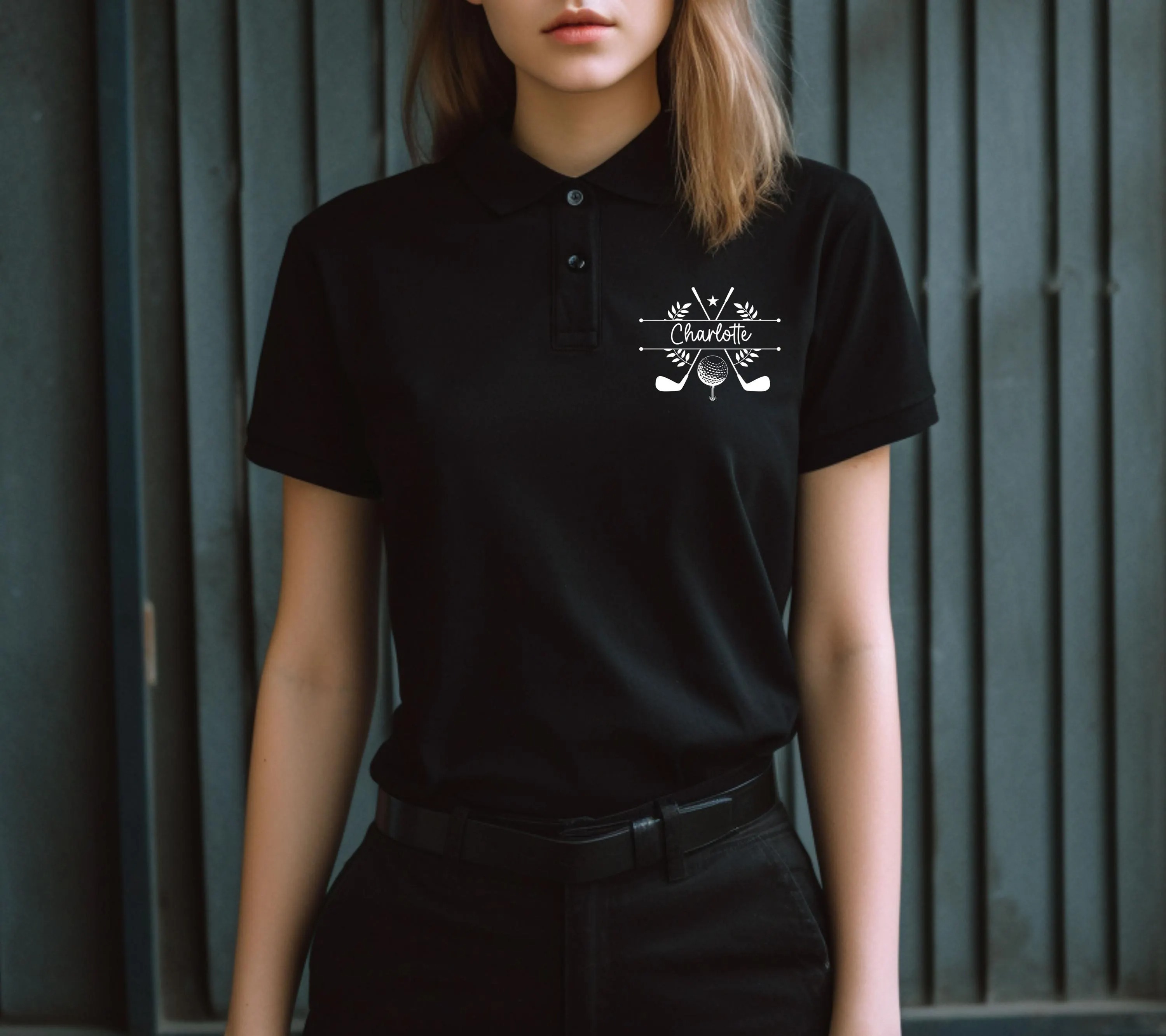 Custom Name Golf Polo Shirt: Personalized Text & Logo Tee, Golf Team Outfit