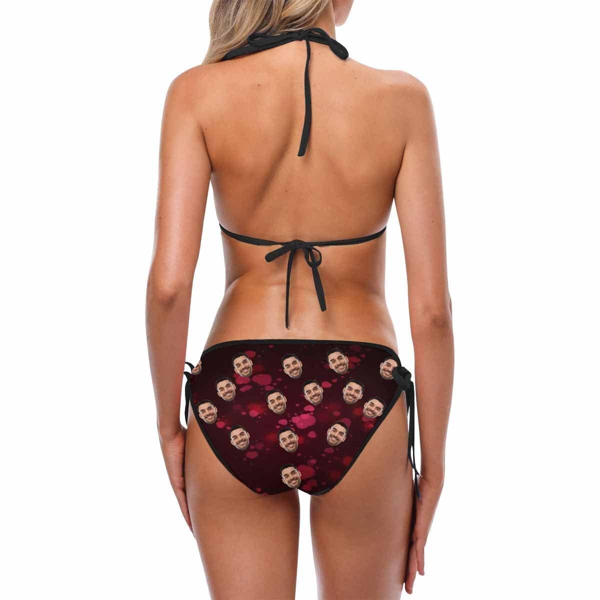Custom Cute Bikini Personalized Swimwear Photo Swimsuit Valentine's Day Gifts For Girlfriend