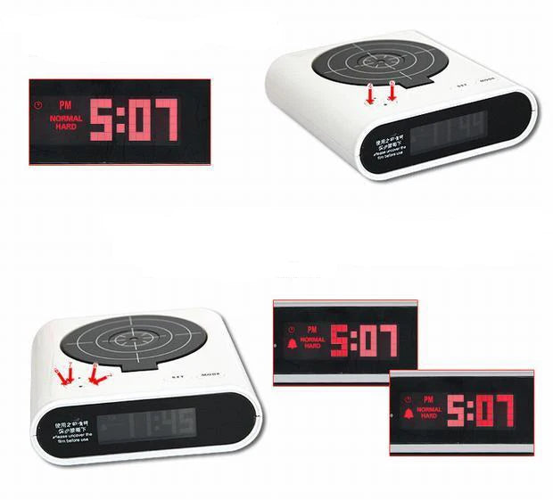Interactive Target Alarm Clock – Shoot-to-Turn-Off Digital Alarm Clock for Heavy Sleepers