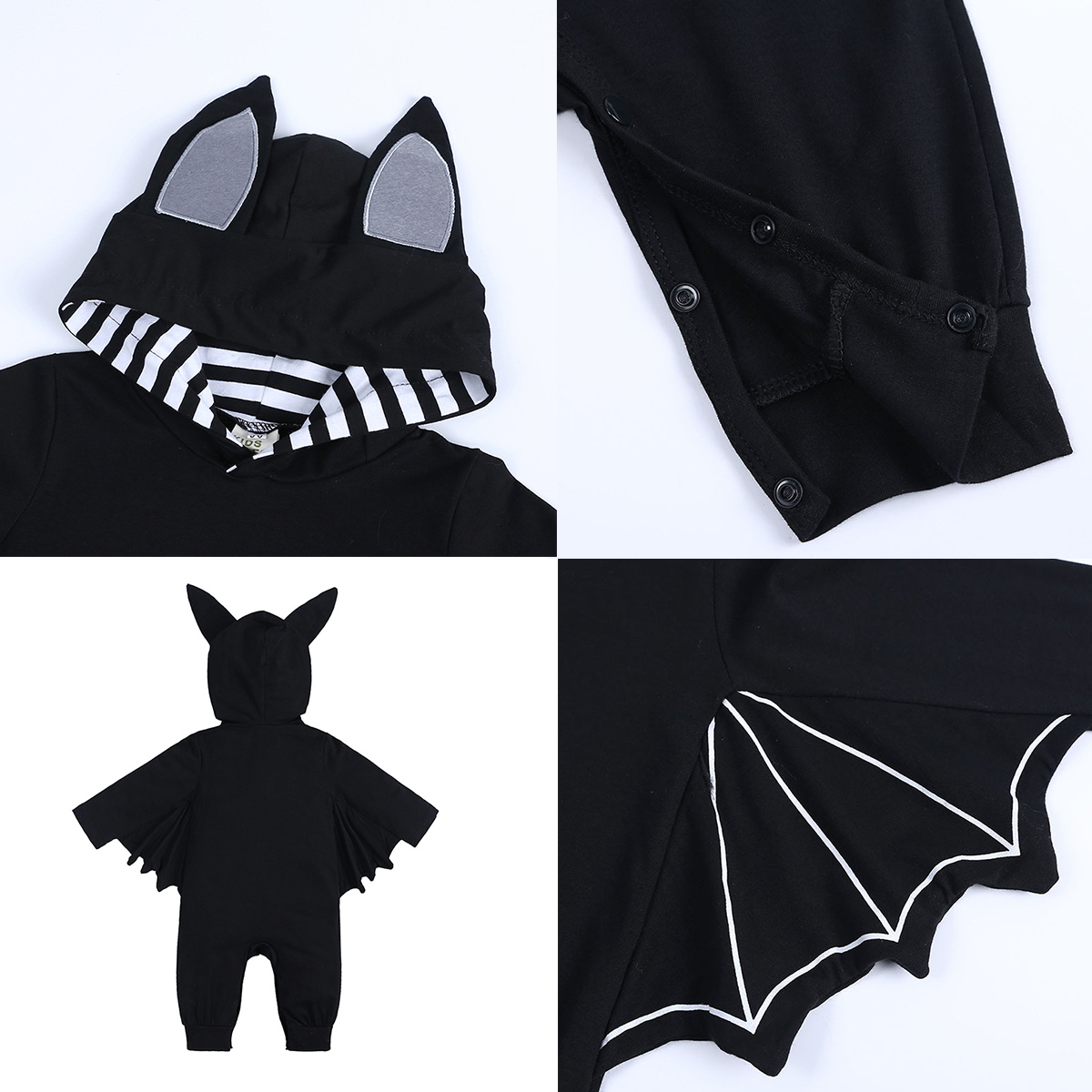 Halloween Baby Bat Wing Onesie – Cute Soft Costume Outfit for Halloween Parties & Photos