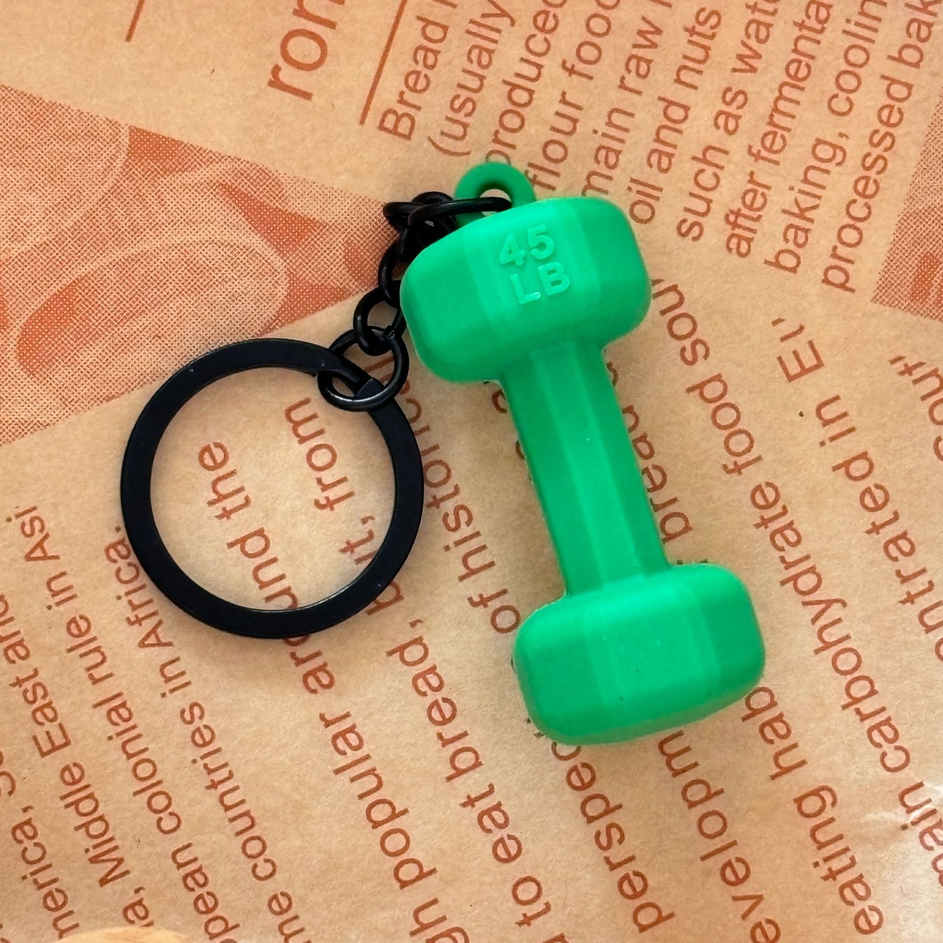 Dumbbell Keychain Accessories Equipment Pendant Metal Mini Backpack Keychain