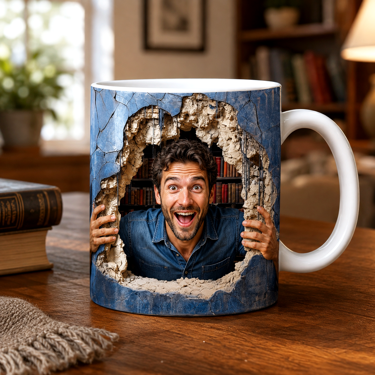 Custom Photo Mug Coffee Cup with Creative Depth Effect Funny Gift for Friends