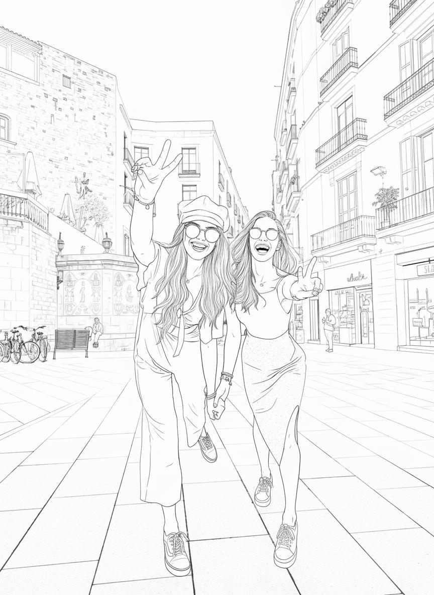 Custom Coloring Book from Photos Custom Coloring Pages + Colored Cover, Personalized Gift for Family