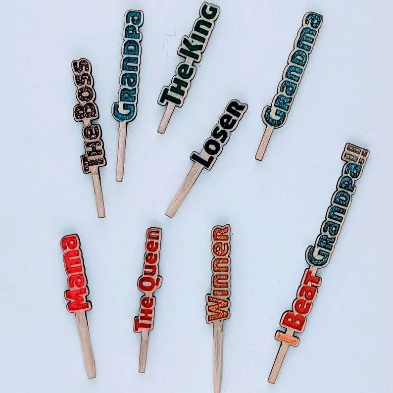 Personalized Names, Cribbage board pegs (2 pegs per name)