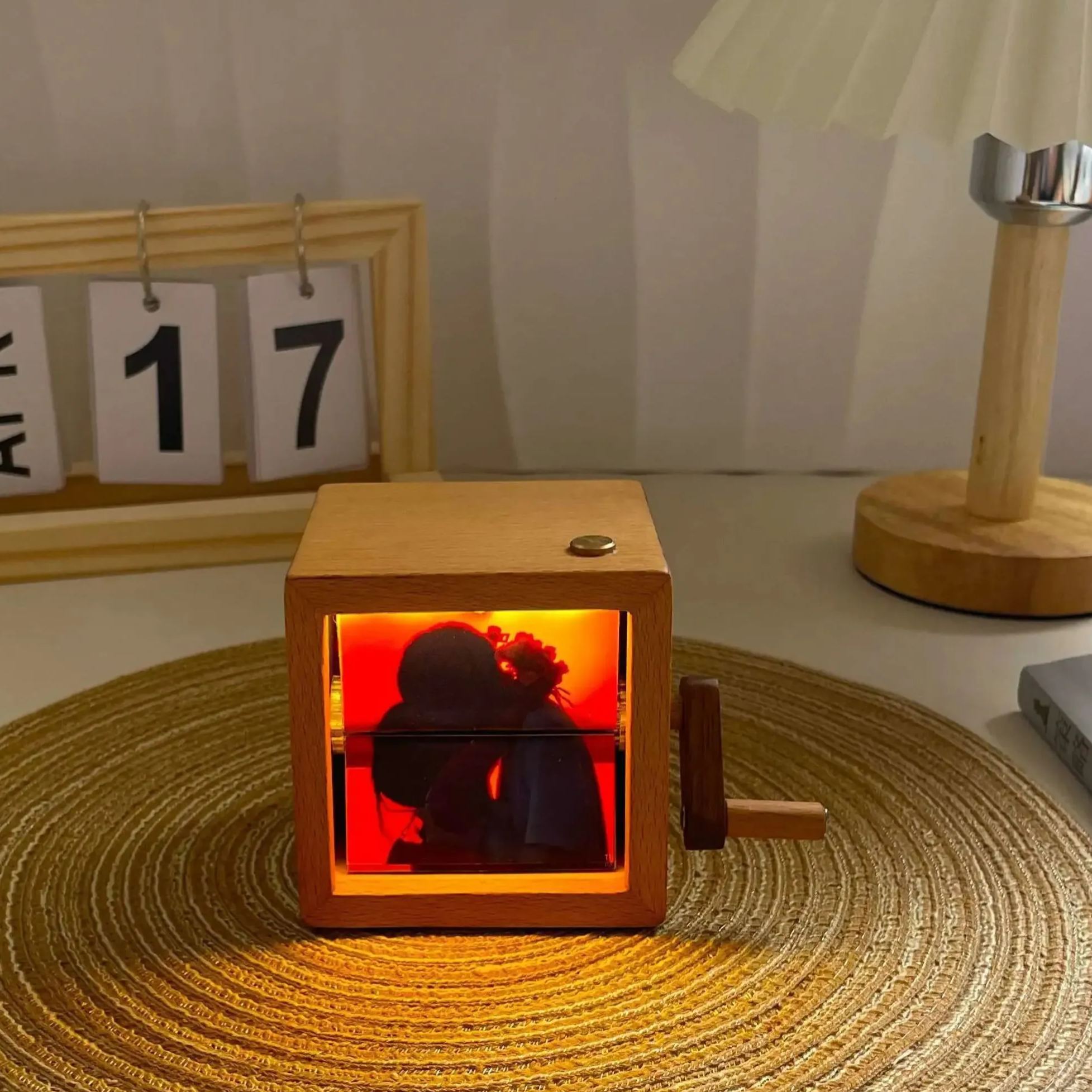 Custom Flip Book Frame Animation Machine Mechanical Hand Motion Photo Album Black Walnut Handicrafts Creative gift