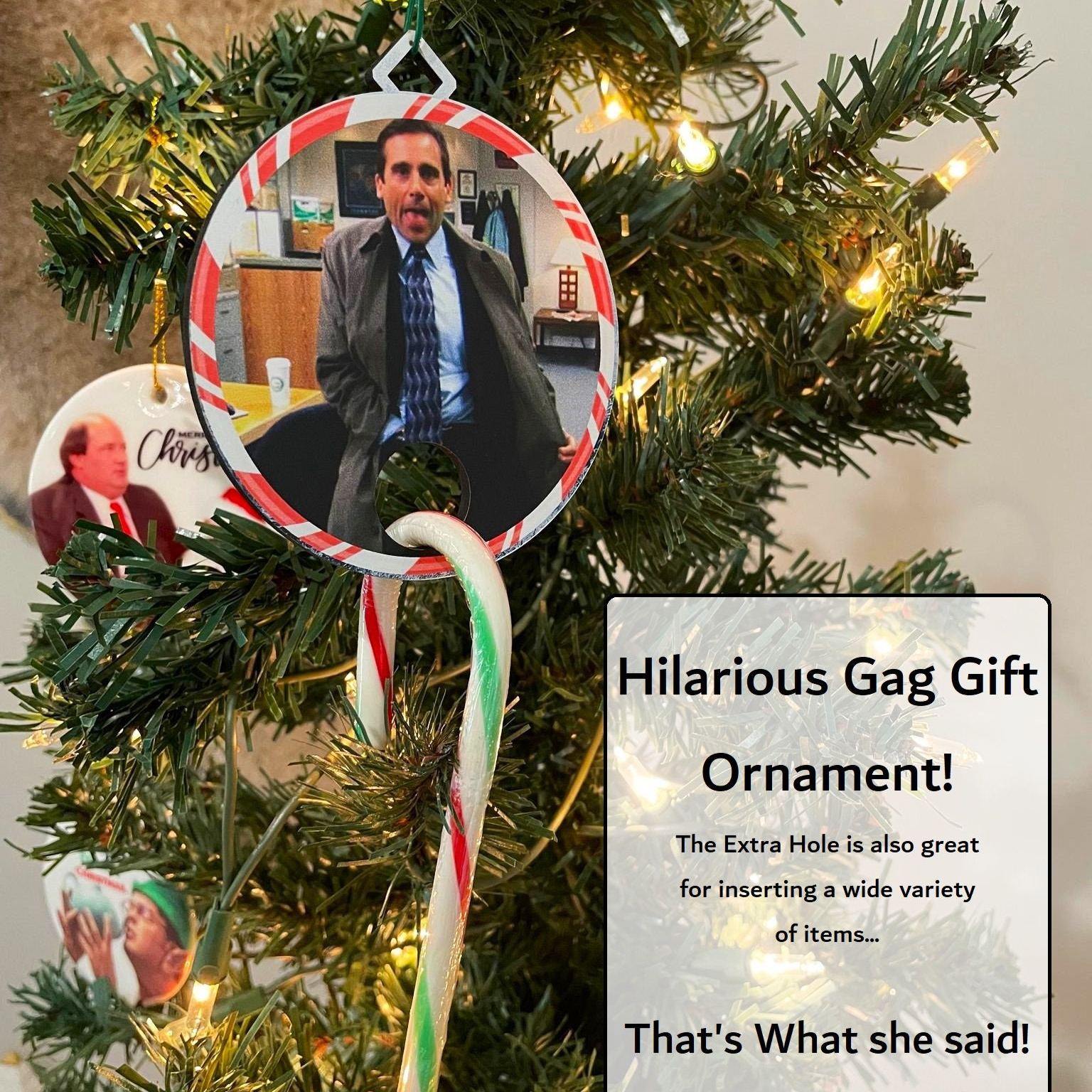 Michael Scott 'The Office' Christmas Ornament - Gag Gif
