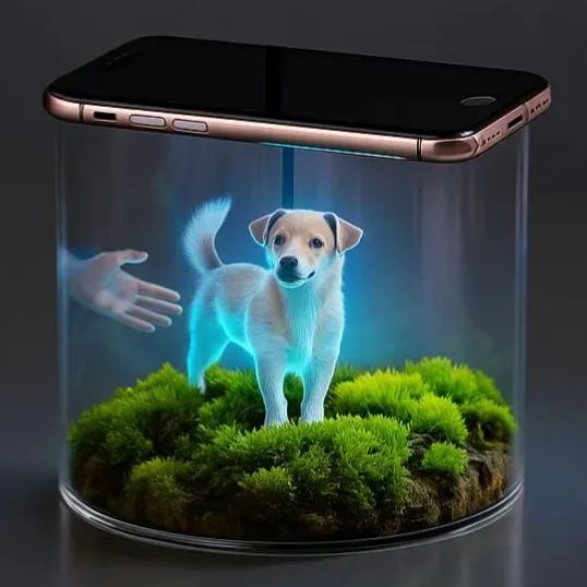 3D Pet Holographic House Custom Pet Memorial Display Crystal-Clear Holographic Image
