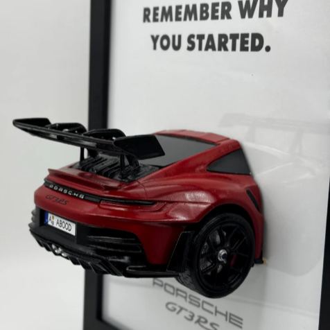 Custom 3D Car Replica Frame Personalized Automotive Wall Art Car Enthusiast's Treasured Gift