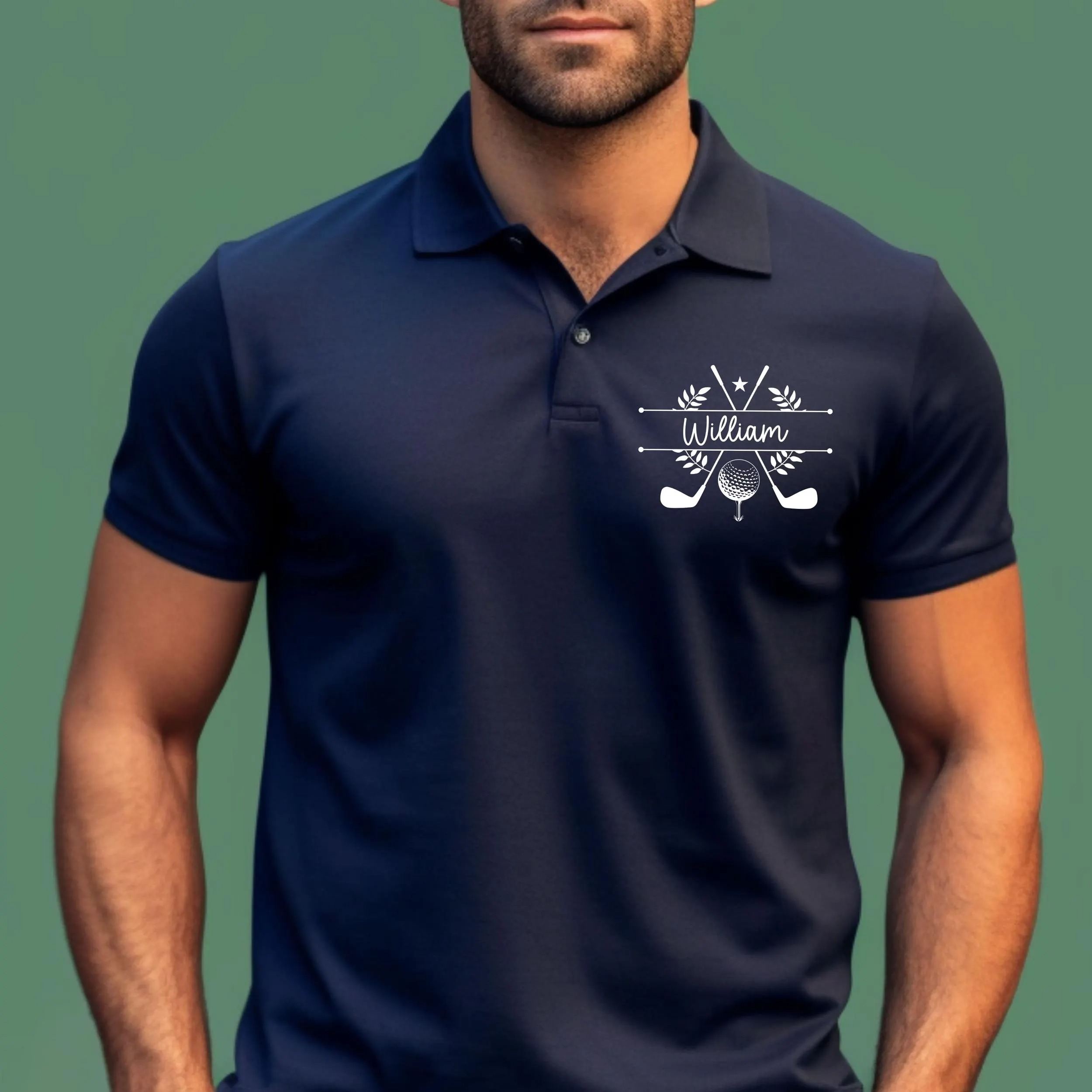 Custom Name Golf Polo Shirt: Personalized Text & Logo Tee, Golf Team Outfit