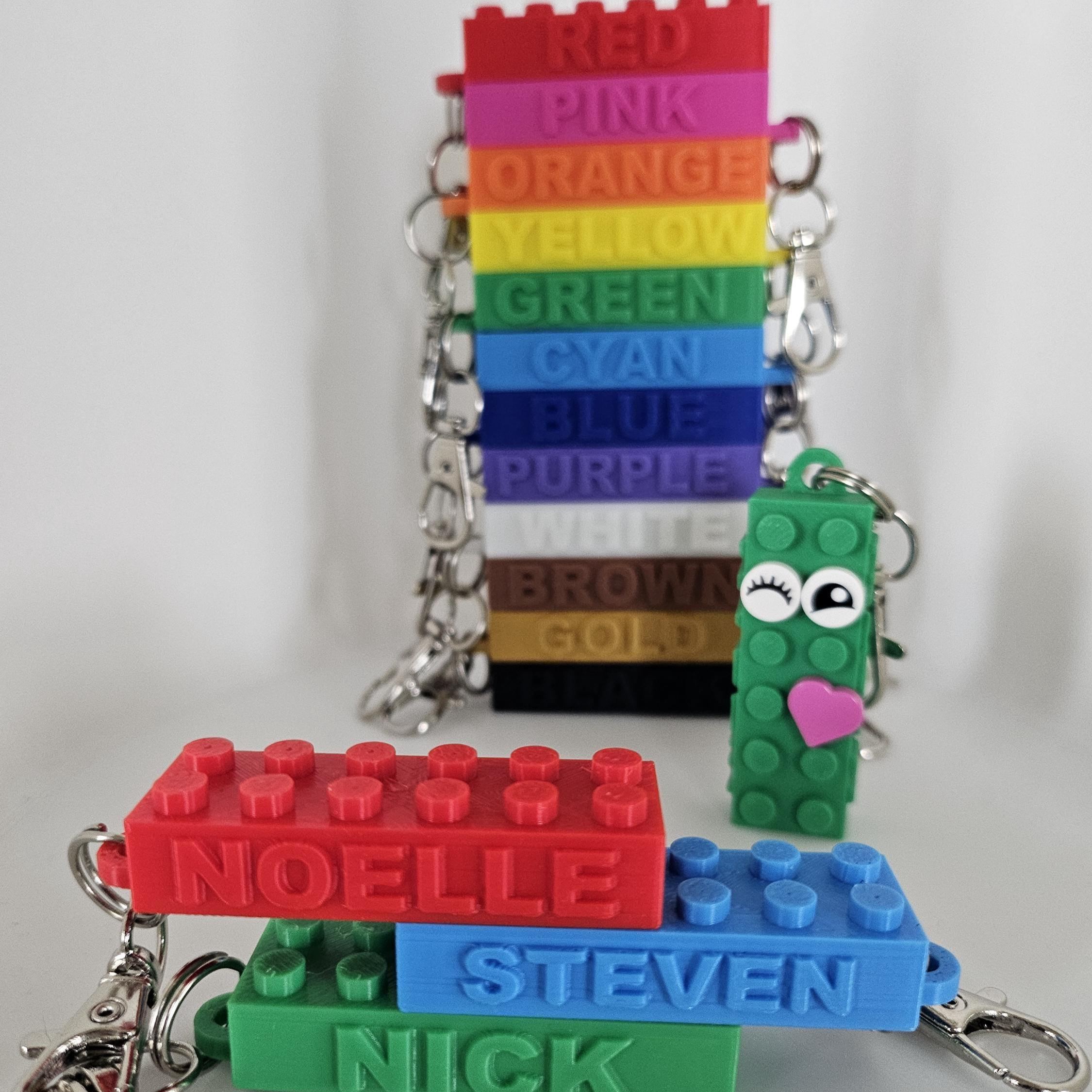 Custom Brick Name Keychain: Personalized Block Keychain, Fun Gift