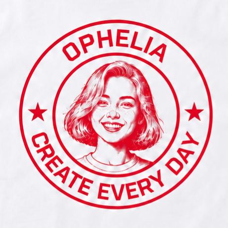 Custom Photo Portrait Stamp T-Shirt, Personalized Circular Emblem T-Shirt with Custom Top & Bottom Text
