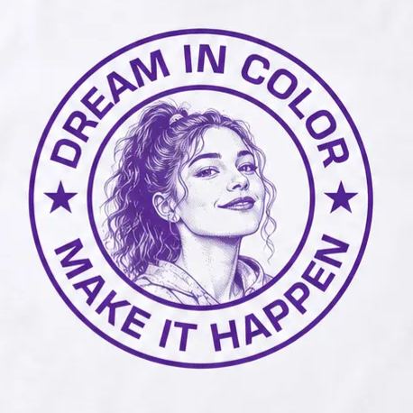 Custom Photo Portrait Stamp T-Shirt, Personalized Circular Emblem T-Shirt with Custom Top & Bottom Text