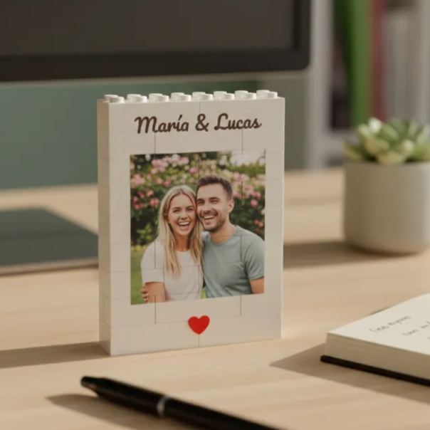 Custom Photo Brick Puzzle Frame – Build Your Love, A Romantic Couple Christmas Gift - MyHawaiianShirts