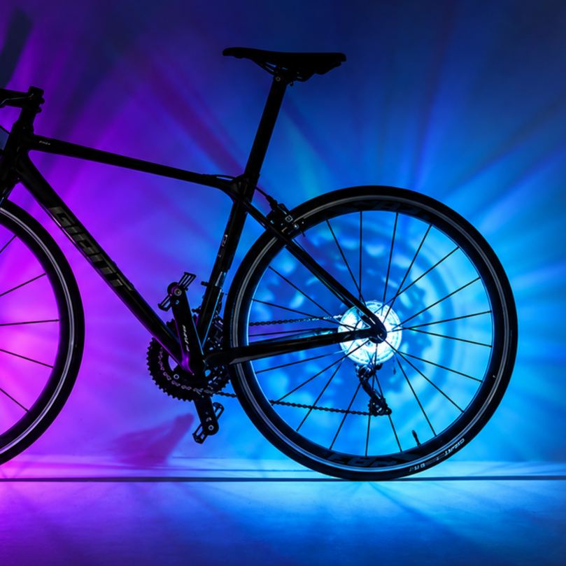 LED Bicycle Wheel Hub Light – Waterproof RGB Colorful Bike Spoke Warning Light for Night Riding Safety