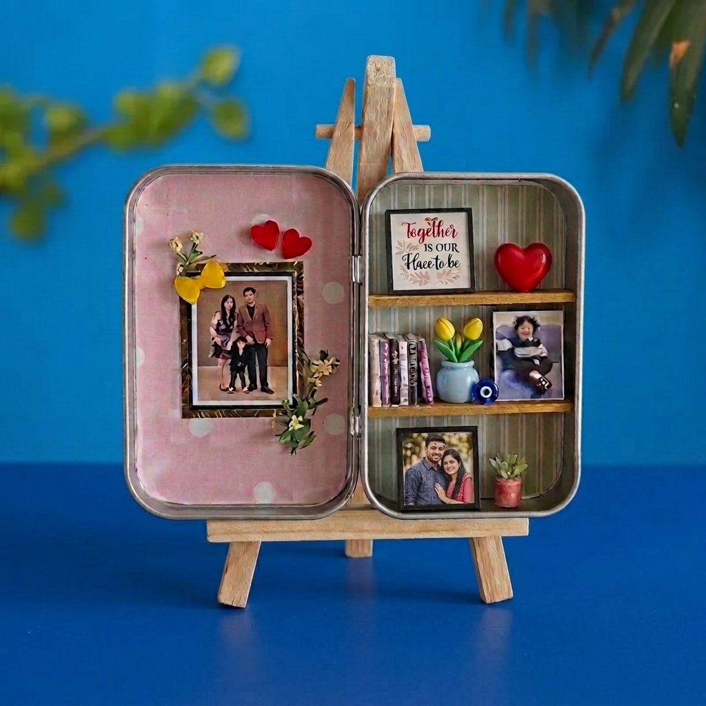 Personalized Miniature Photo Keepsake – Custom Memory Box with Miniature Scene, Unique Gift for Family & Loved Ones