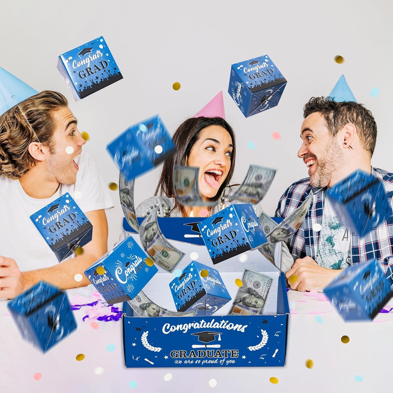 Graduation Explosion Gift Box Graduate Surprise Gift Boxes Exploding for Money Cash Holder for Congrats Grad Party