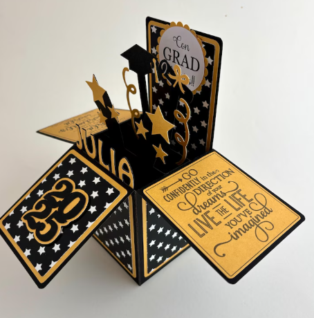 Graduation Pop Up Card, Graduation Gift Card Holder, Graduation Decoration 2025, Box Card, Money Envelope, Congratulations Gift for Her
