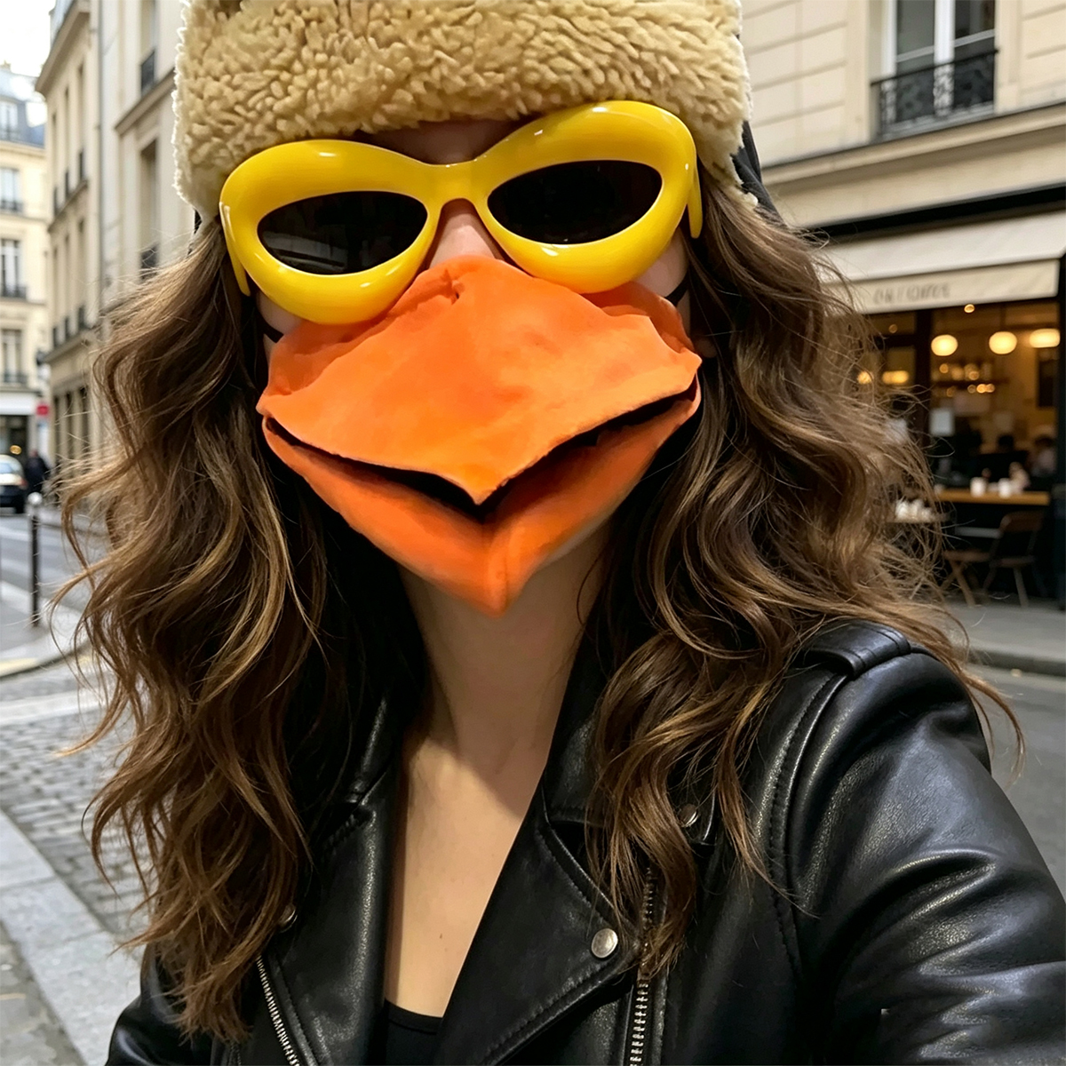 Raven Beak Funny Animal Face Mask, Novelty Bird Mouth Costume Mask for Halloween Parties & Cosplay